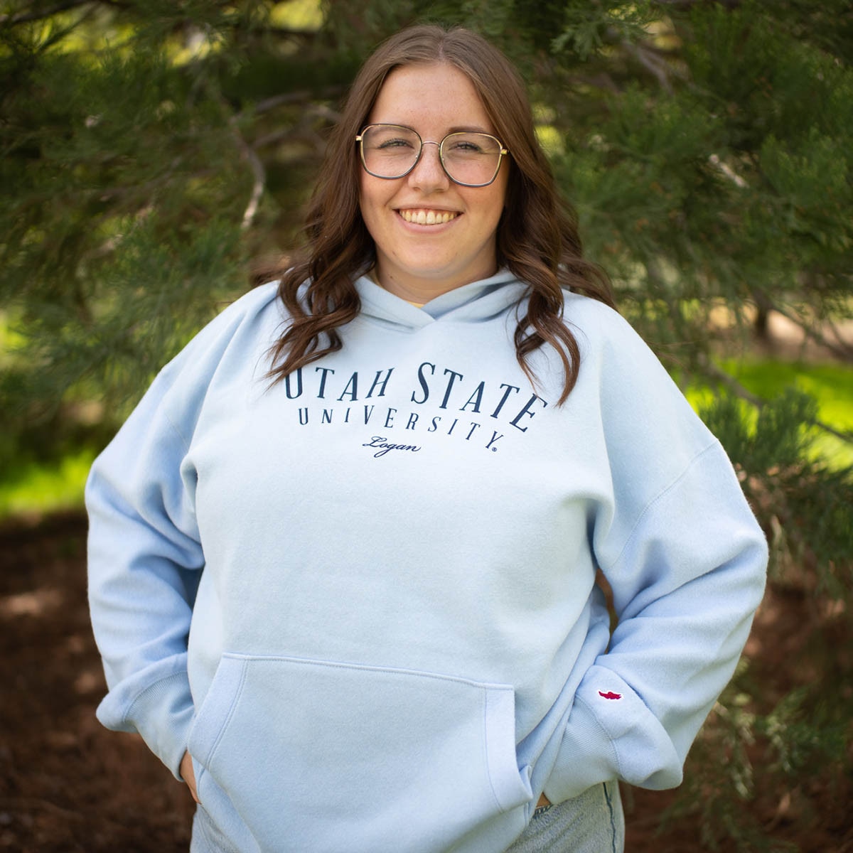 Women's Utah State University Logan Hoodie light blue